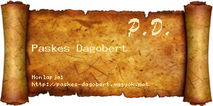 Paskes Dagobert névjegykártya